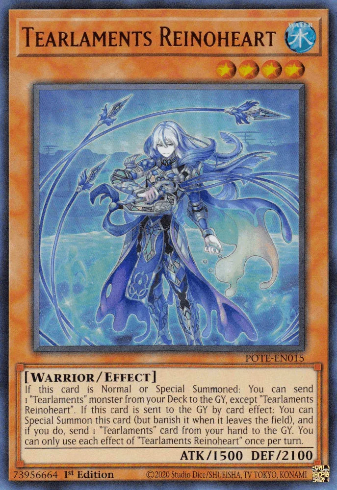 1st Edition, Effect Monster, Power of the Elements, Ultra Rare, Unlimited, Warrior, Water Tearlaments Reinoheart [POTE-EN015] Ultra Rare - Trading Card World