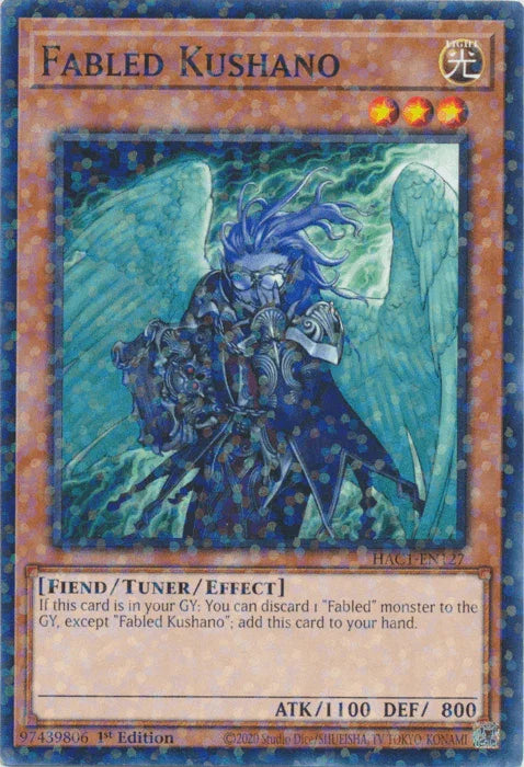 1st Edition, Common, Effect Tuner monster, Fiend, Hidden Arsenal: Chapter 1, Light Fabled Kushano (Duel Terminal) [HAC1-EN127] Common - Trading Card World
