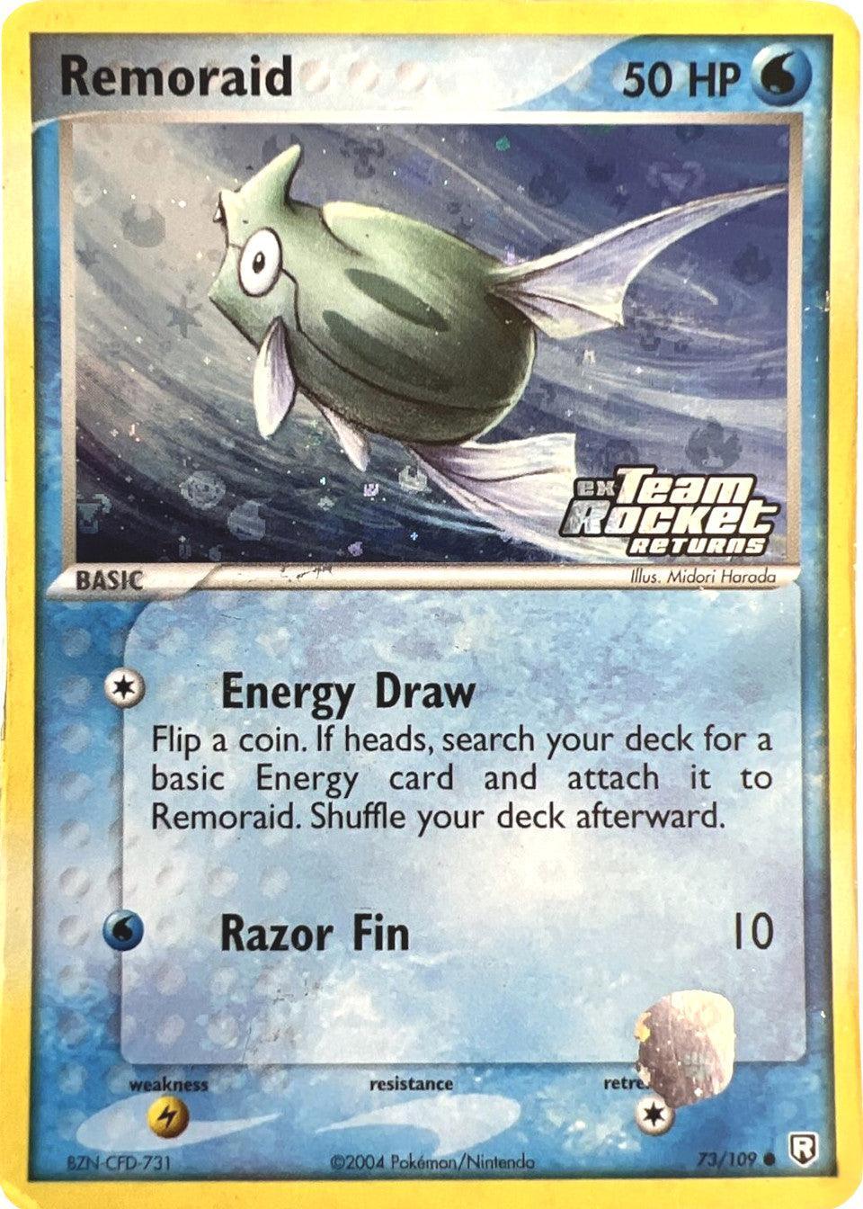 73, Common, EX: Team Rocket Returns, Lightning[×2], Reverse Holofoil, Water Remoraid (73/109) (Stamped) [EX: Team Rocket Returns] - Trading Card World