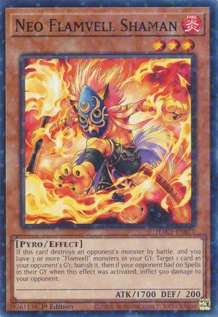 1st Edition, Common, Effect Monster, Fire, Hidden Arsenal: Chapter 1, Pyro Neo Flamvell Shaman (Duel Terminal) [HAC1-EN071] Common - Trading Card World
