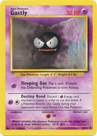 50, Base Set Unlimited, Common, Fighting[-30], Normal, Psychic Gastly (50/102) [Base Set Unlimited] - Trading Card World