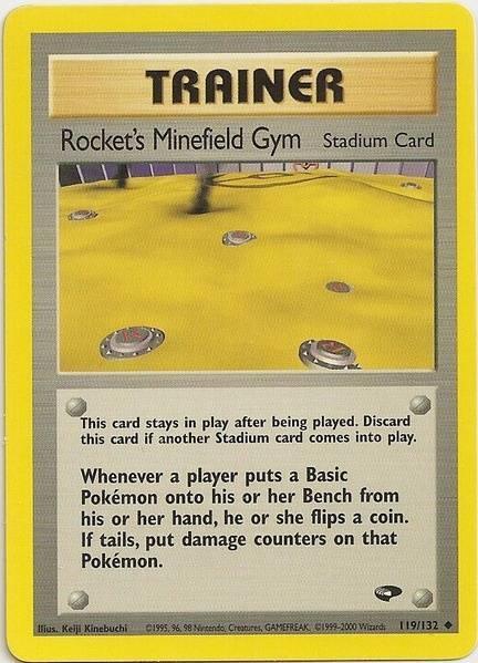 119, Gym Challenge Unlimited, Normal, Stadium, Uncommon Rocket's Minefield Gym (119/132) [Gym Challenge Unlimited] - Trading Card World