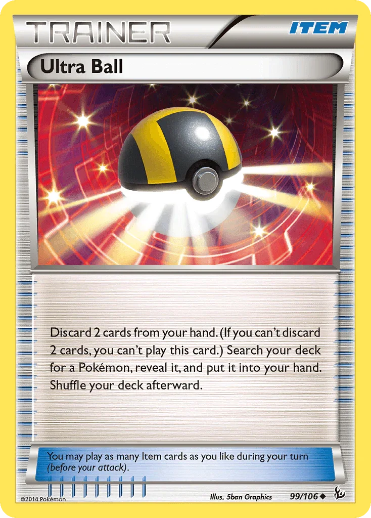 99, Item, Normal, Reverse Holofoil, Uncommon, XY: Flashfire Ultra Ball (99/106) [XY: Flashfire] - Trading Card World
