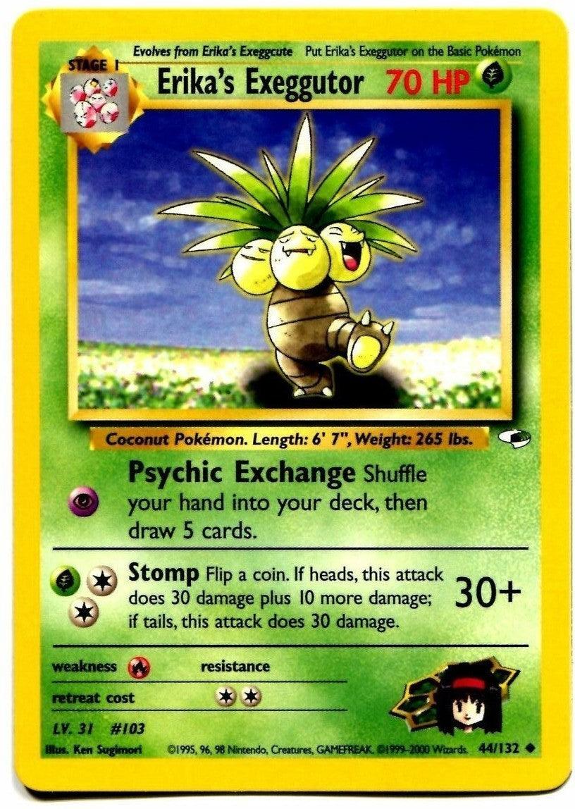 44, Fire[×2], Grass, Gym Heroes Unlimited, Normal, Uncommon Erika's Exeggutor (44/132) [Gym Heroes Unlimited] - Trading Card World