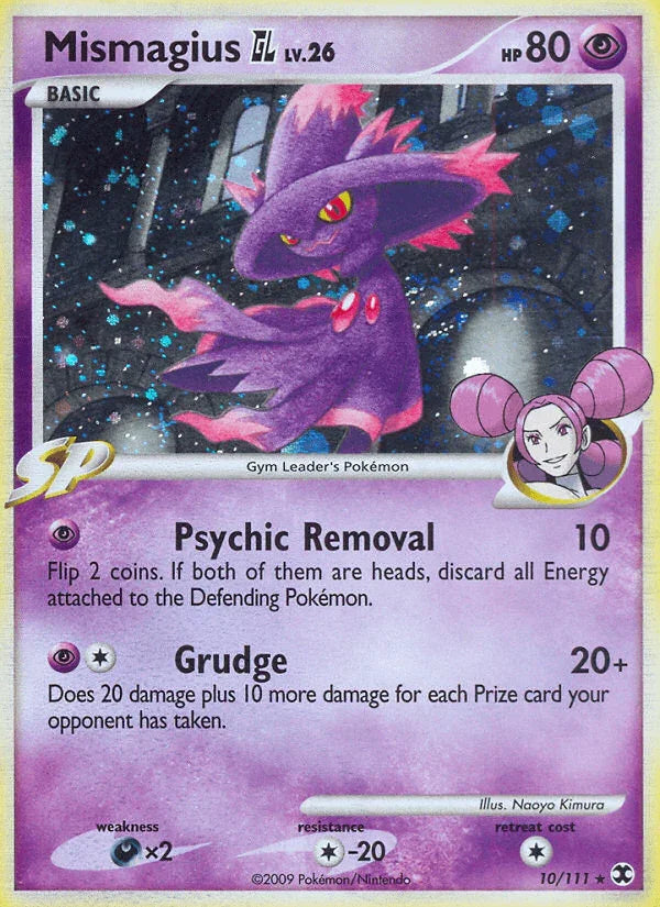 10, Colorless[-20], Darkness[×2], Holo Rare, Holofoil, Platinum: Rising Rivals, Psychic, Reverse Holofoil Mismagius GL (10/111) [Platinum: Rising Rivals] - Trading Card World