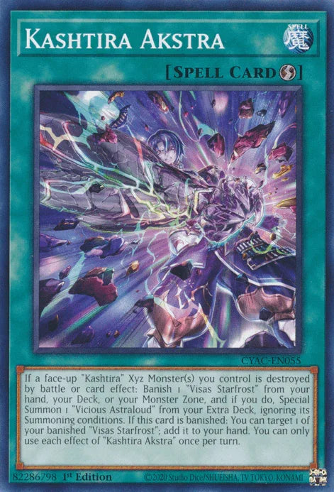 1st Edition, Common, Cyberstorm Access, Quick-Play Spell, Spell Kashtira Akstra [CYAC-EN055] Common - Trading Card World
