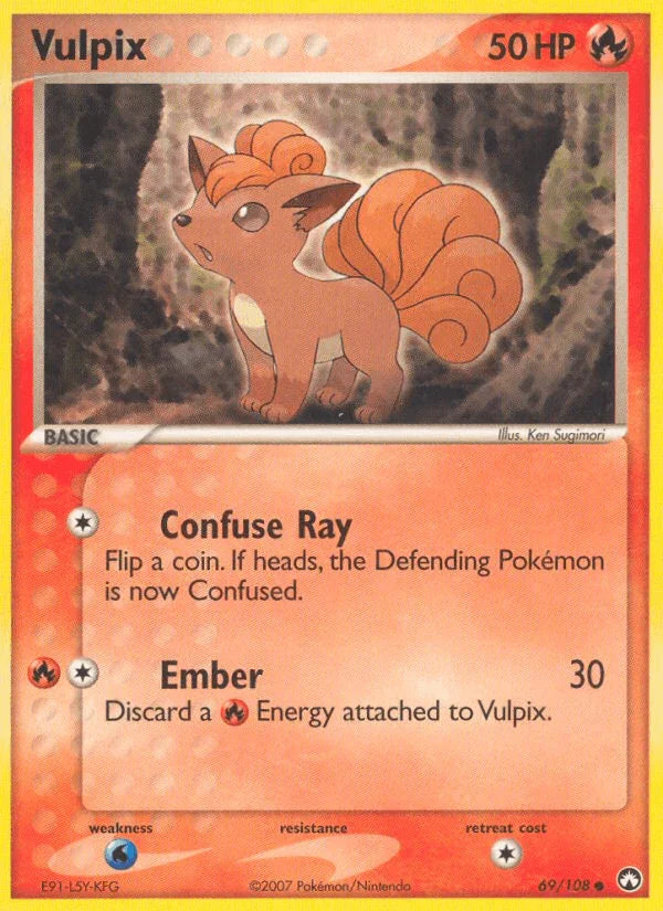 69, Common, EX: Power Keepers, Fire, Normal, Water[×2] Vulpix (69/108) [EX: Power Keepers] - Trading Card World