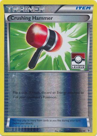 34, Item, Promo, Reverse Holofoil, XY: Kalos Starter Set Crushing Hammer (34/39) (League Promo) [XY: Kalos Starter Set] - Trading Card World
