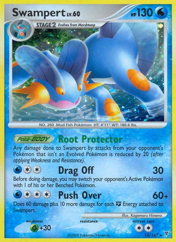 12, Grass[+30], Normal, Platinum: Supreme Victors, Rare, Water Swampert (12/147) (Theme Deck Exclusive) [Platinum: Supreme Victors] - Trading Card World