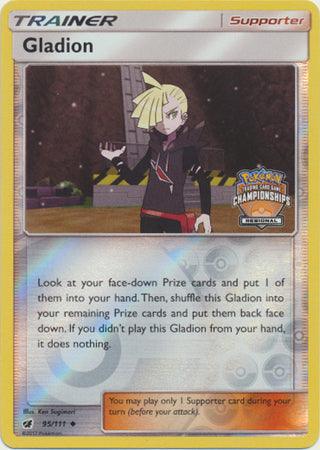 95, Promo, Reverse Holofoil, Sun & Moon: Crimson Invasion, Supporter Gladion (95/111) (Regional Championship Promo) [Sun & Moon: Crimson Invasion] - Trading Card World