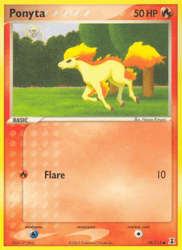 78, Common, EX: Delta Species, Fire, Normal, Water[×2] Ponyta (78/113) [EX: Delta Species] - Trading Card World