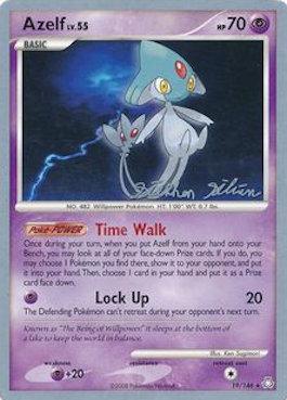 19, Normal, Psychic, Psychic[+20], Rare, World Championships 2009 Azelf LV.55 (19/146) (Luxdrill - Stephen Silvestro) [World Championships 2009] - Trading Card World
