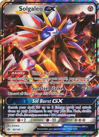 89, Fire[x2], Holofoil, Metal, Promo, Psychic[-20], Sun & Moon: Base Set Solgaleo GX (89/149) (Jumbo Card) [Sun & Moon: Base Set] - Trading Card World