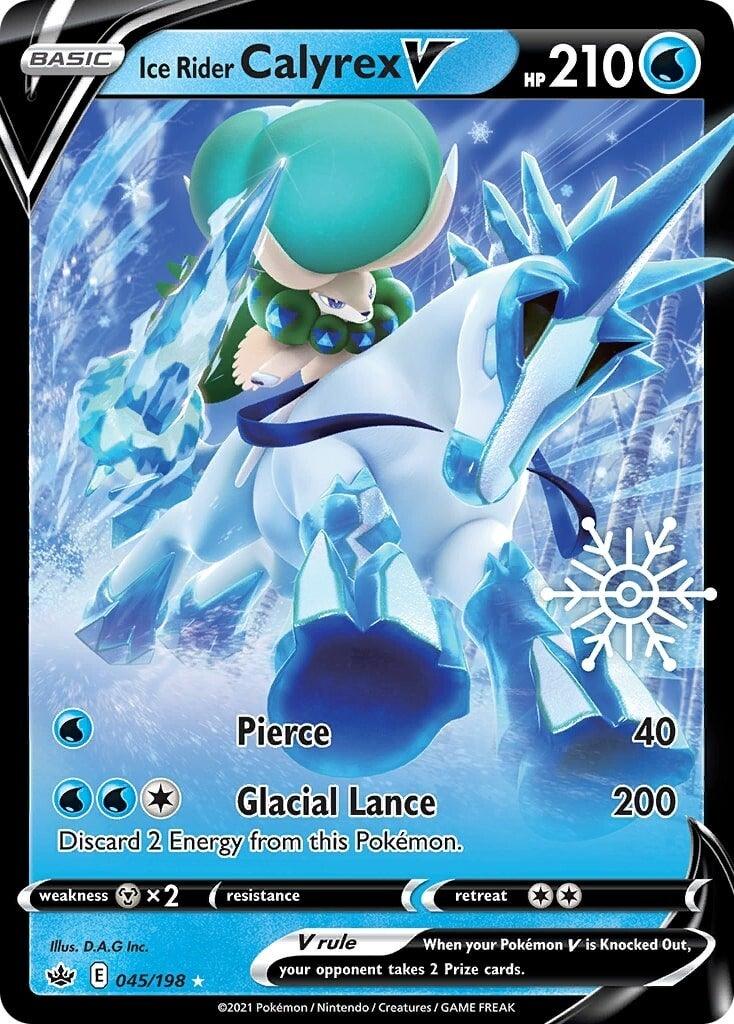 045, Holofoil, Metal [x2], Promo, Sword & Shield: Chilling Reign, Water Ice Rider Calyrex V (045/198) (Holiday Calendar) [Sword & Shield: Chilling Reign] - Trading Card World