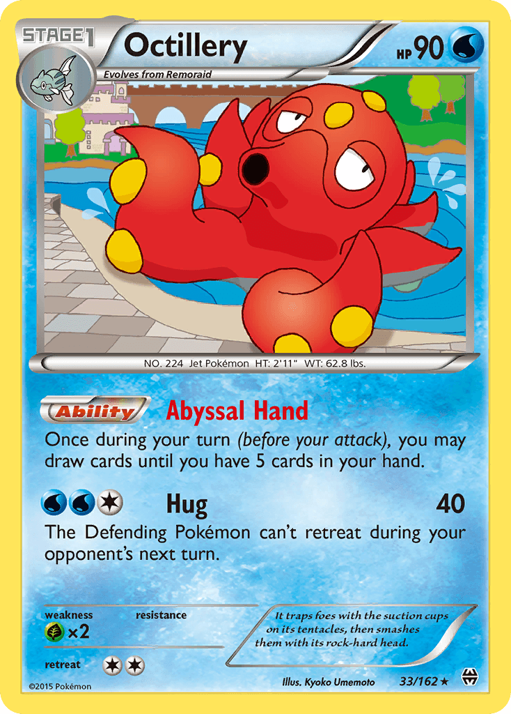 33, Grass[×2], Holo Rare, Holofoil, Reverse Holofoil, Water, XY: BREAKthrough Octillery (33/162) [XY: BREAKthrough] - Trading Card World