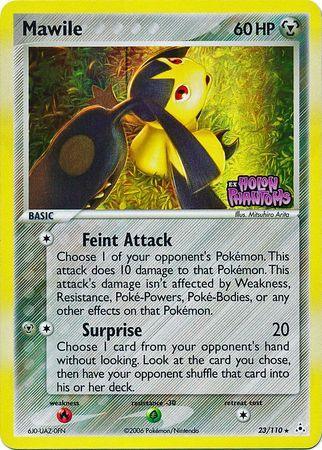 23, EX: Holon Phantoms, Fire[×2], Grass[-30], Metal, Rare, Reverse Holofoil Mawile (23/110) (Stamped) [EX: Holon Phantoms] - Trading Card World