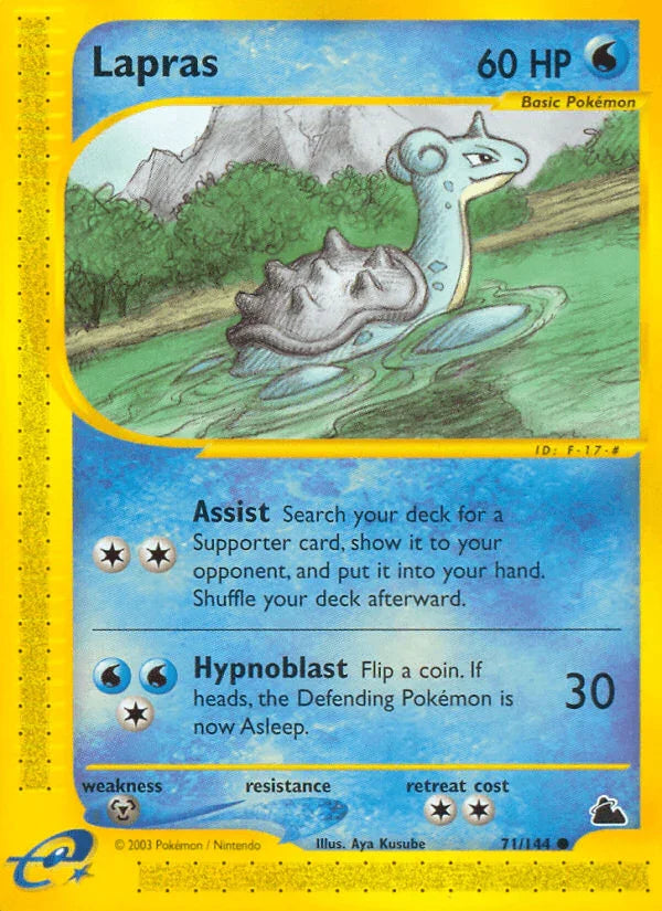 71, Common, Metal[×2], Normal, Reverse Holofoil, Skyridge, Water Lapras (71/144) [Skyridge] - Trading Card World