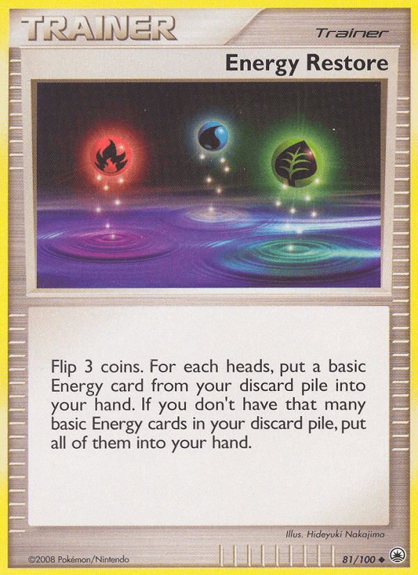 81, Diamond & Pearl: Majestic Dawn, Item, Normal, Reverse Holofoil, Uncommon Energy Restore (81/100) [Diamond & Pearl: Majestic Dawn] - Trading Card World