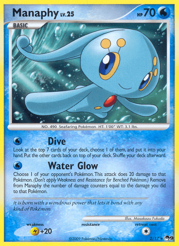 Holofoil, Lightning [+20], Normal, POP Series 9, Rare, Water Manaphy (2/17) [POP Series 9] - Trading Card World