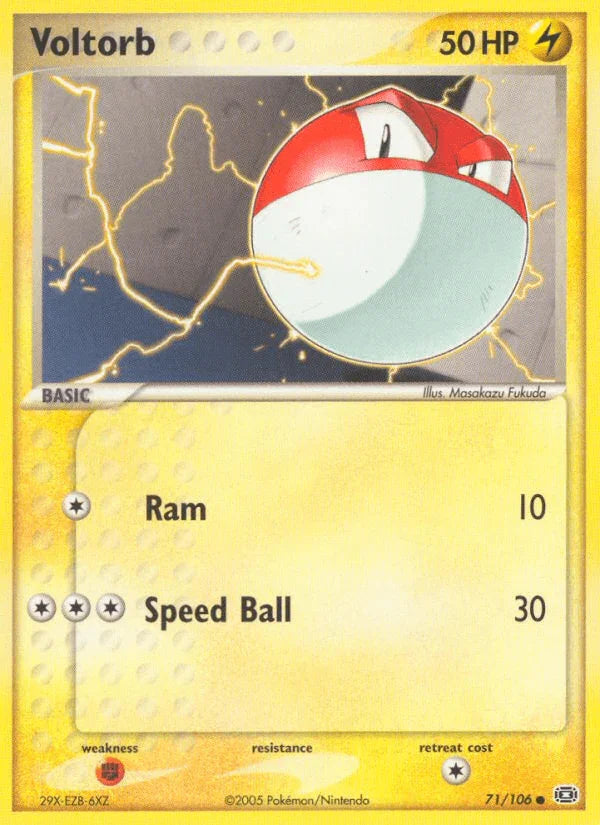 71, Common, EX: Emerald, Fighting[×2], Lightning, Normal Voltorb (71/106) [EX: Emerald] - Trading Card World