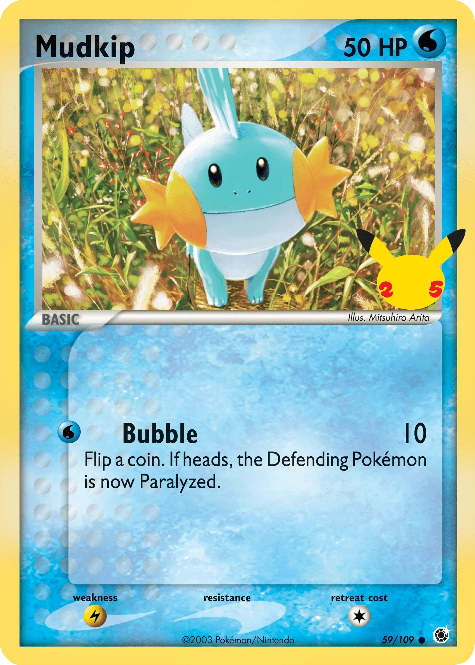 59, First Partner Pack, Lightning, Normal, Promo, Water Mudkip (59/109) [First Partner Pack] - Trading Card World