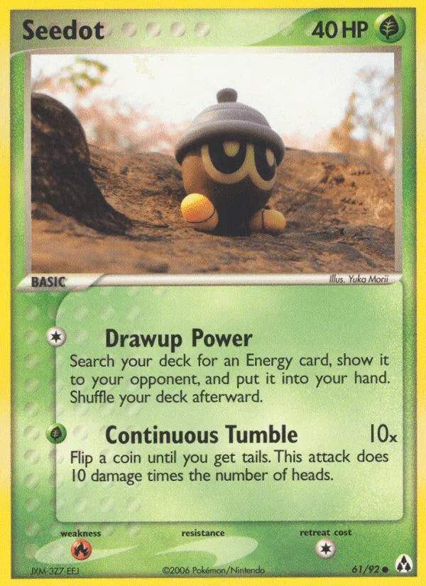 61, Common, EX: Legend Maker, Fire[×2], Grass, Normal Seedot (61/92) [EX: Legend Maker] - Trading Card World