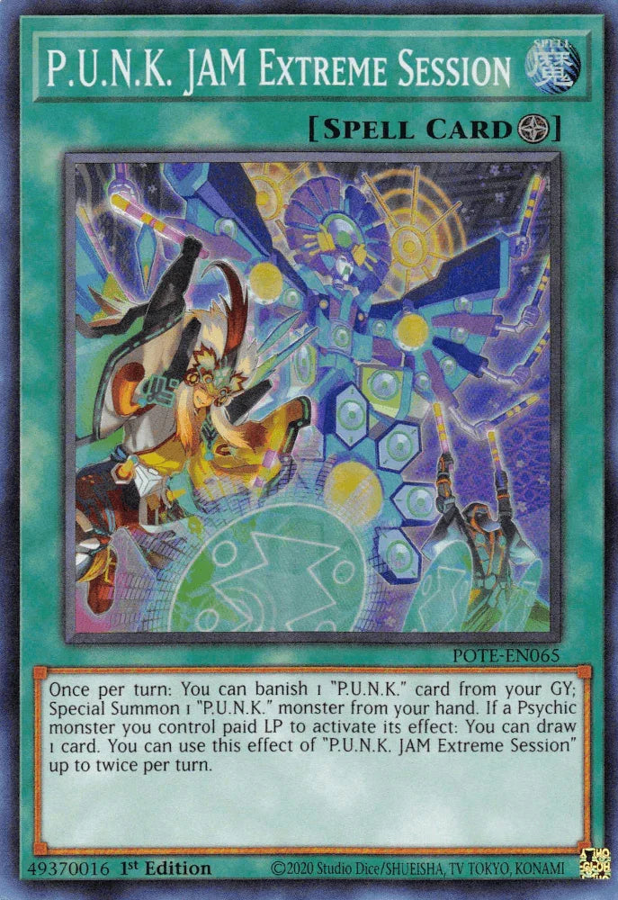 1st Edition, Field Spell, Power of the Elements, Spell, Super Rare, Unlimited P.U.N.K. JAM Extreme Session [POTE-EN065] Super Rare - Trading Card World