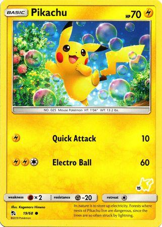 19, Battle Academy 2020, Fighting[×2], Lightning, Metal[-20], Normal, Promo Pikachu (19/68) (Pikachu Stamp #15) [Battle Academy 2020] - Trading Card World