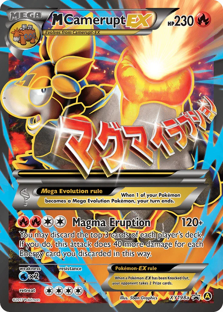 Fire, Holofoil, Promo, Water[×2], XY198a, XY: Black Star Promos M Camerupt EX (XY198a) [XY: Black Star Promos] - Trading Card World