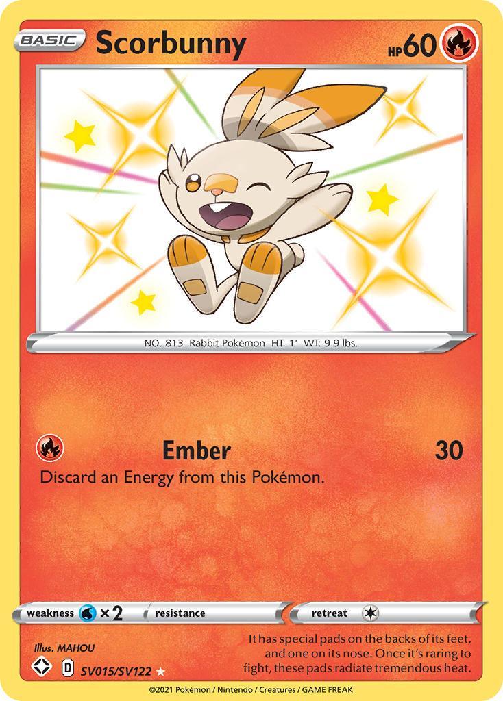 Fire, Holofoil, SV015, Sword & Shield: Shining Fates, Ultra Rare, Water[×2] Scorbunny (SV015/SV122) [Sword & Shield: Shining Fates] - Trading Card World