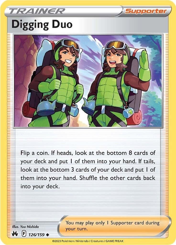 126, Normal, Reverse Holofoil, Supporter, Sword & Shield: Crown Zenith, Uncommon Digging Duo (126/159) [Sword & Shield: Crown Zenith] - Trading Card World