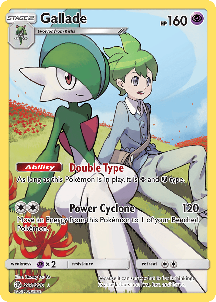244, Holofoil, Psychic, Psychic[×2], Secret Rare, Sun & Moon: Cosmic Eclipse Gallade (244/236) [Sun & Moon: Cosmic Eclipse] - Trading Card World