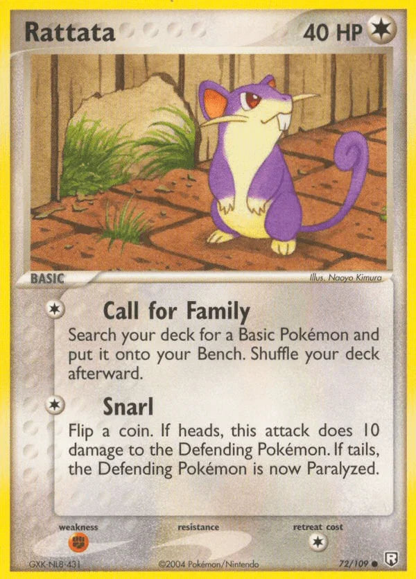 72, Colorless, Common, EX: Team Rocket Returns, Fighting[×2], Normal Rattata (72/109) [EX: Team Rocket Returns] - Trading Card World