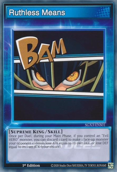 1st Edition, Common, Skill, Speed Duel GX: Duelists of Shadows Ruthless Means [SGX3-ENS01] Common - Trading Card World