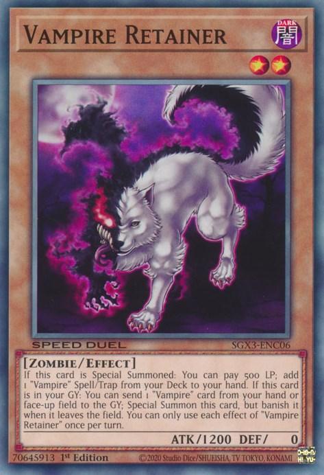 1st Edition, Common, Dark, Effect Monster, Speed Duel GX: Duelists of Shadows, Zombie Vampire Retainer [SGX3-ENC06] Common - Trading Card World