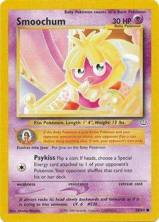 54, Common, Neo Revelation Unlimited, Normal, Psychic Smoochum (54/64) [Neo Revelation Unlimited] - Trading Card World