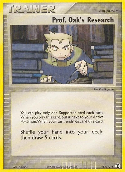 98, EX: FireRed & LeafGreen, Normal, Reverse Holofoil, Supporter, Uncommon Prof. Oak's Research (98/112) [EX: FireRed & LeafGreen] - Trading Card World
