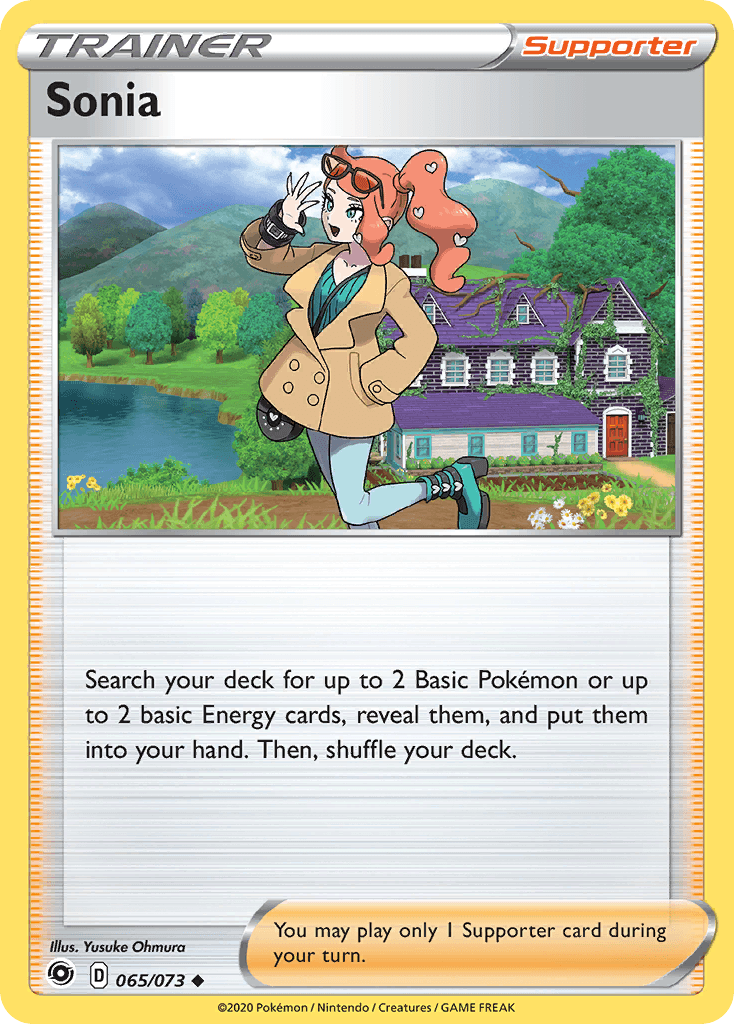 065, Normal, Reverse Holofoil, Supporter, Sword & Shield: Champion's Path, Uncommon Sonia (065/073) [Sword & Shield: Champion's Path] - Trading Card World
