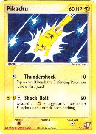Fighting[×2], Kids WB Promos, Lightning, Normal, Promo Pikachu (5/5) [Kids WB Promos] - Trading Card World