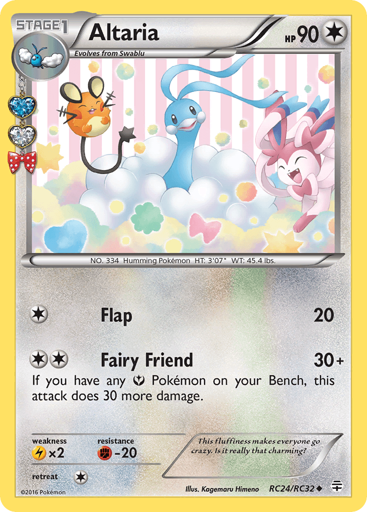 Colorless, Fighting[-20], Holofoil, Lightning[×2], RC24, Uncommon, XY: Generations Altaria (RC24/RC32) [XY: Generations] - Trading Card World