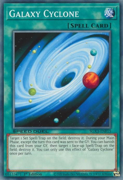 1st Edition, Common, Normal Spell, Speed Duel GX: Duelists of Shadows, Spell Galaxy Cyclone [SGX3-ENF15] Common - Trading Card World