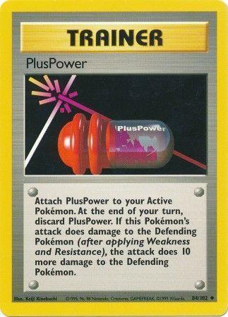 84, Base Set Unlimited, Normal, Trainer, Uncommon PlusPower (84/102) [Base Set Unlimited] - Trading Card World