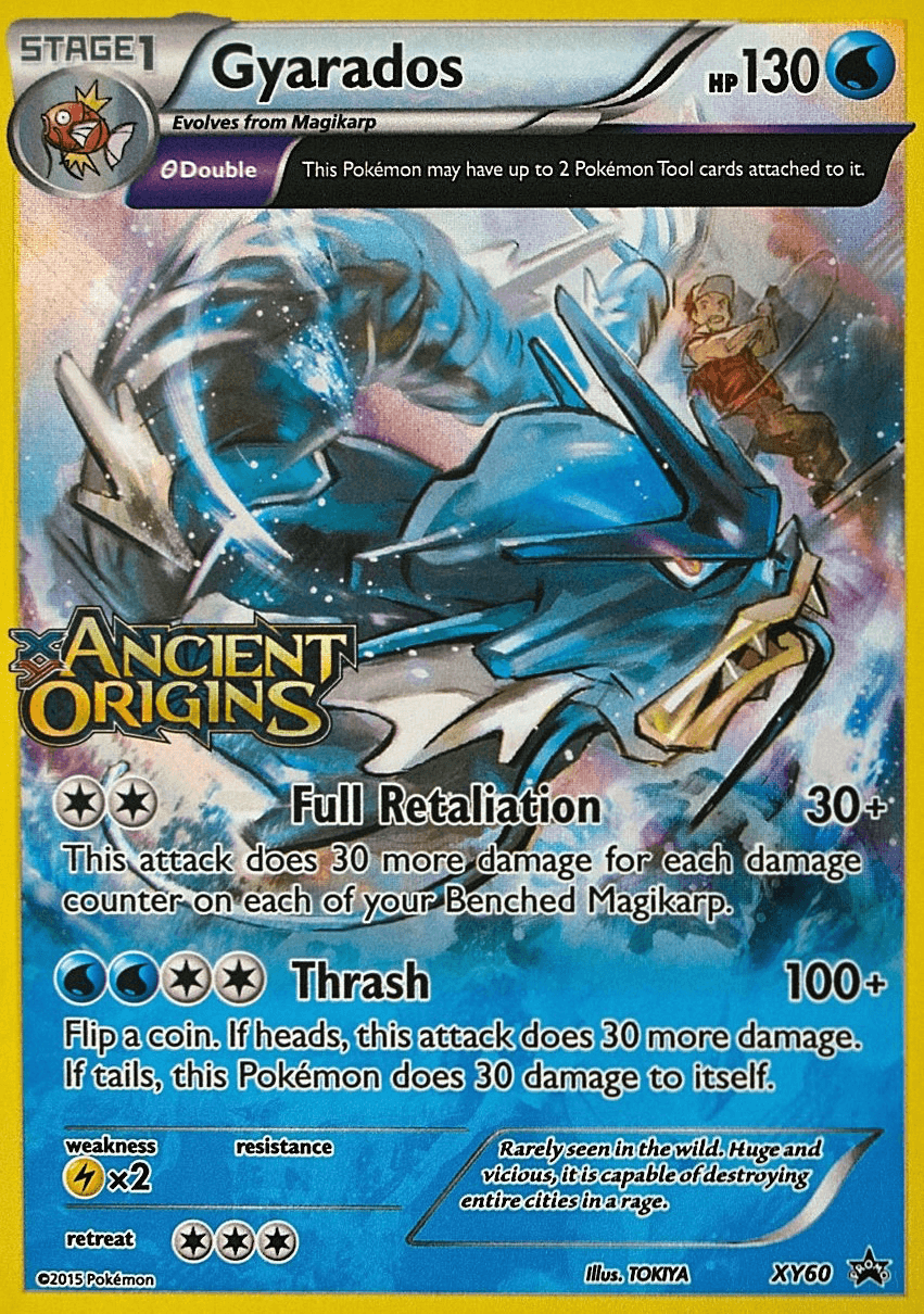 Holofoil, Lightning [x2], Promo, Water, XY60, XY: Black Star Promos Gyarados (XY60) (Prerelease Promo) [XY: Black Star Promos] - Trading Card World