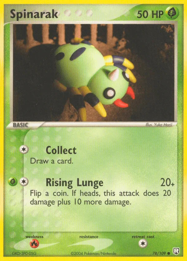 78, Common, EX: Team Rocket Returns, Fire[×2], Grass, Normal Spinarak (78/109) [EX: Team Rocket Returns] - Trading Card World