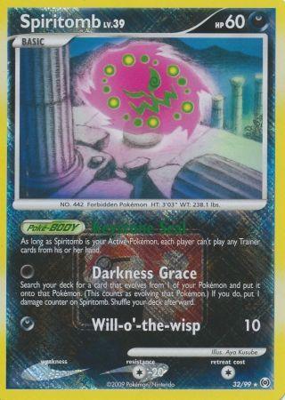 32, Colorless[-20], Darkness, Platinum: Arceus, Promo, Reverse Holofoil Spiritomb (32/99) (League Promo) [Platinum: Arceus] - Trading Card World