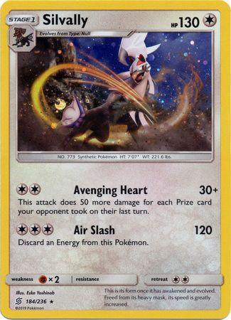 184, Colorless, Fighting[×2], Holofoil, Promo, Sun & Moon: Unified Minds Silvally (184/236) (Cosmos Holo) [Sun & Moon: Unified Minds] - Trading Card World