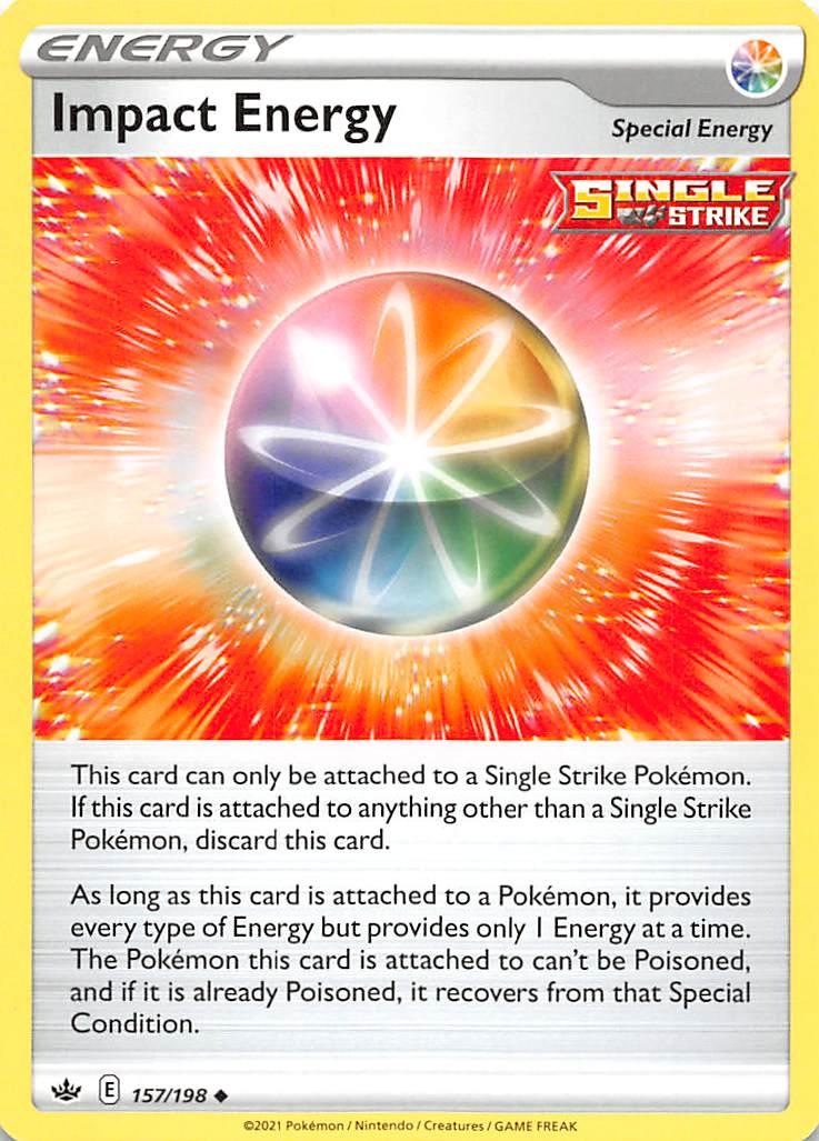 157, Normal, Reverse Holofoil, Special Energy, Sword & Shield: Chilling Reign, Uncommon Impact Energy (157/198) [Sword & Shield: Chilling Reign] - Trading Card World
