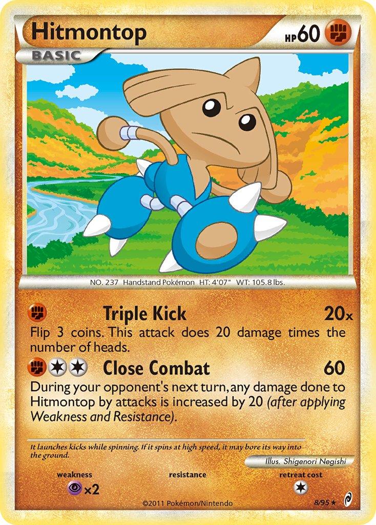 Fighting, HeartGold & SoulSilver: Call of Legends, Normal, Psychic[×2], Rare Hitmontop (8/95) (Theme Deck Exclusive) [HeartGold & SoulSilver: Call of Legends] - Trading Card World