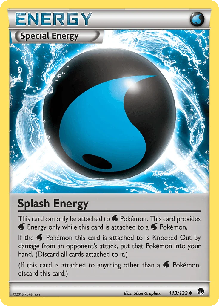 113, Normal, Reverse Holofoil, Special Water Energy, Uncommon, XY: BREAKpoint Splash Energy (113/122) [XY: BREAKpoint] - Trading Card World
