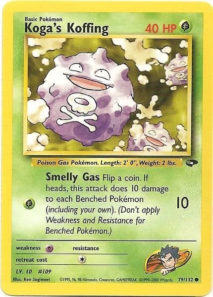 79, Common, Grass, Gym Challenge Unlimited, Normal, Psychic[×2] Koga's Koffing (79/132) [Gym Challenge Unlimited] - Trading Card World